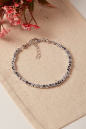 Heliophilia Silver Pulsera de Metal Plata con Revestimiento de Laca